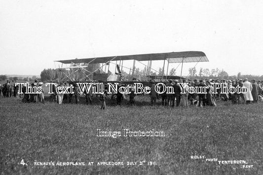 KE 456 - Renaux's Aeroplane, Appledore, Kent 1911