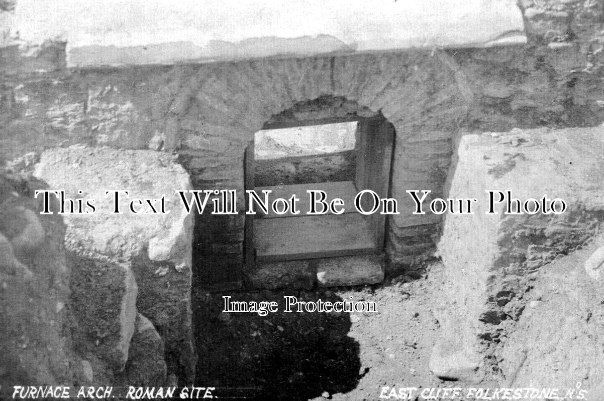 KE 4807 - Furnace Arch, Roman Site, East Cliff, Folkestone, Kent c1924