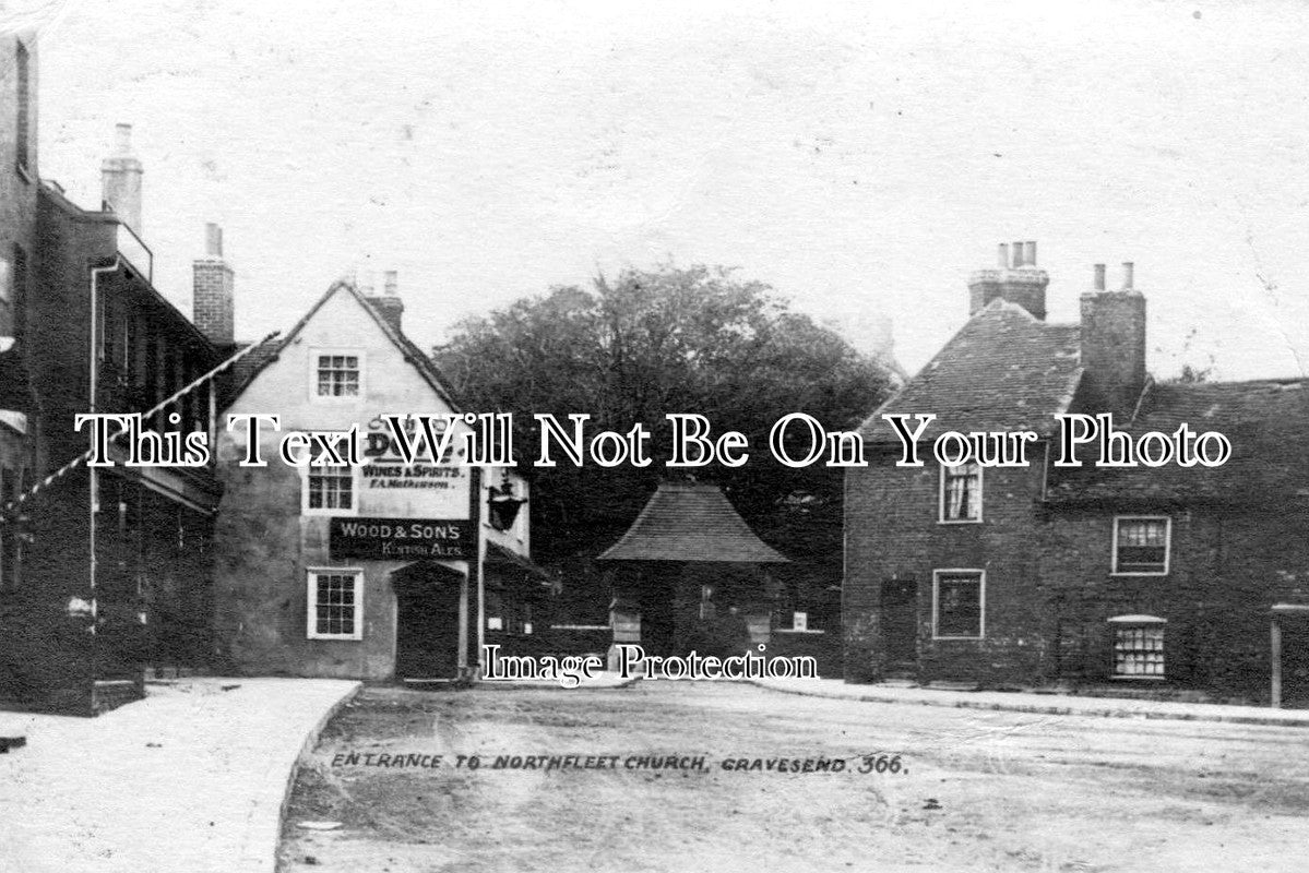 KE 481 - Entrance To Northfleet Church, Gravesend, Kent