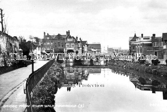 KE 4835 - Bridge From River Walk, Tonbridge, Kent c1938