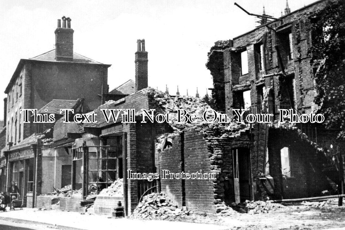 KE 4856 - Bomb Damage, Burgate Street, Canterbury, Kent