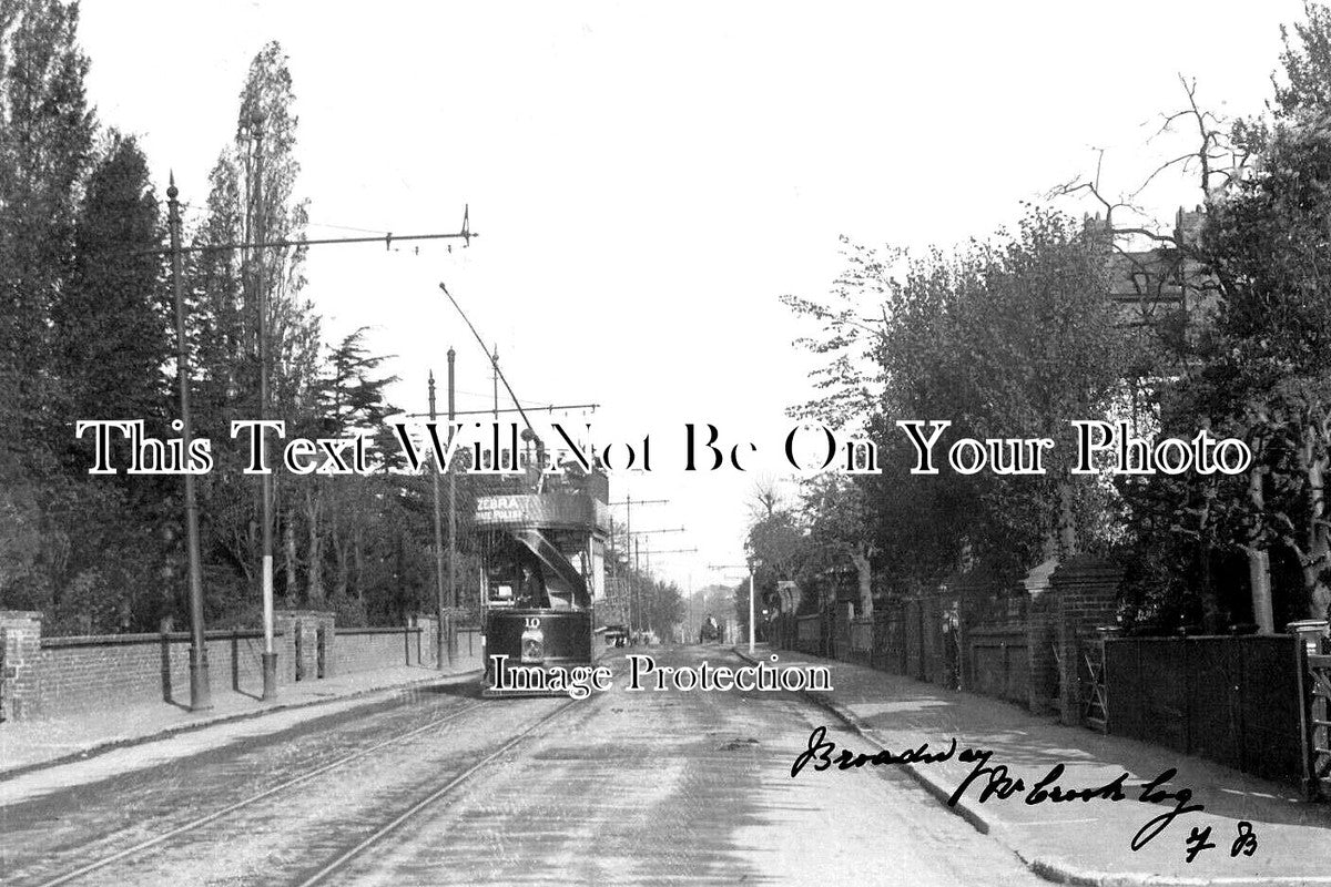 KE 5015 - Tram Car, Broadway, Bexleyheath, Crook Log, Kent c1905