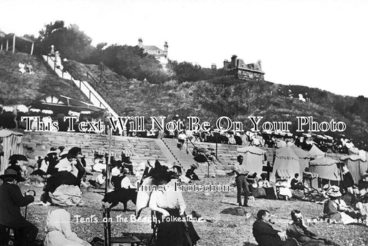 KE 5031 - Tents On The Beach, Folkestone, Kent