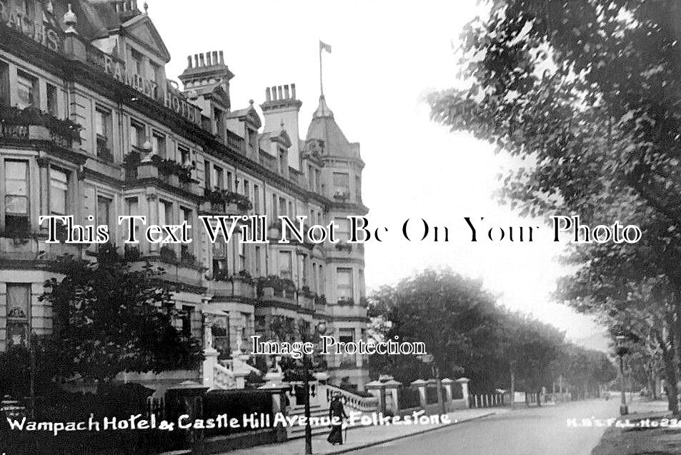 KE 5036 Wampach Hotel & Castle Hill Avenue, Folkestone, Kent JB Archive
