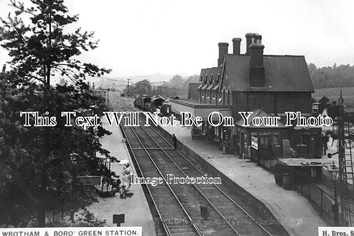 KE 5104 - Wrotham & Borough Green Railway Station, Kent c1910