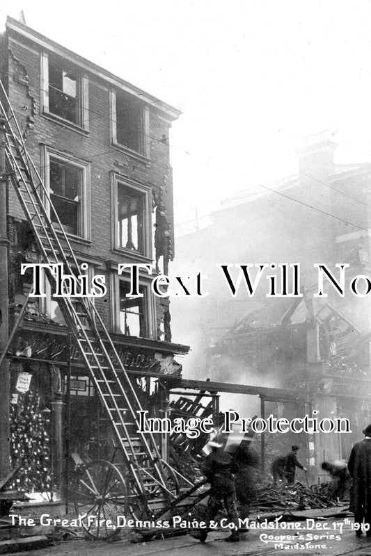 KE 5133 - The Great Fire, Denniss Paine & Co, Maidstone, Kent 1910