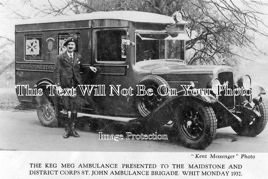 KE 5134 - The Keg Meg Ambulance, Maidstone, Kent 1932