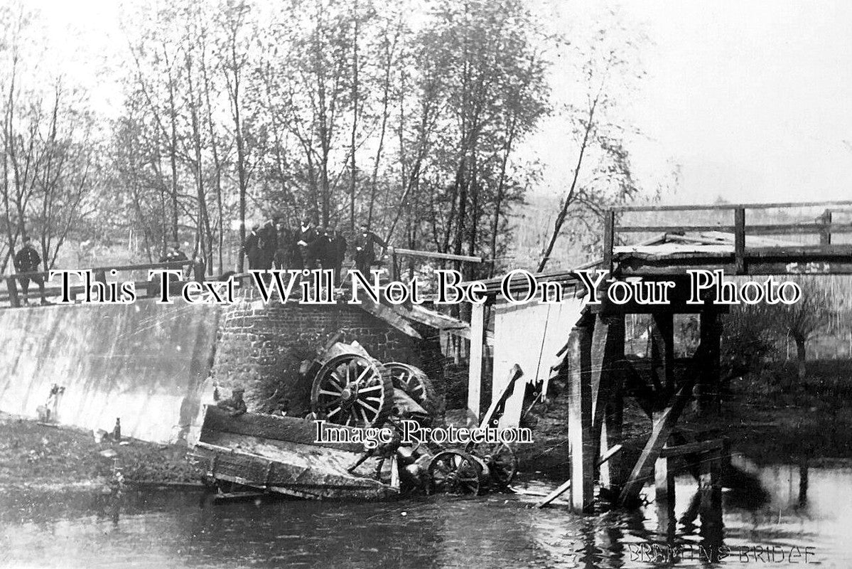 KE 5214 - Traction Engine Accident At Braming, Barming Bridge, Kent