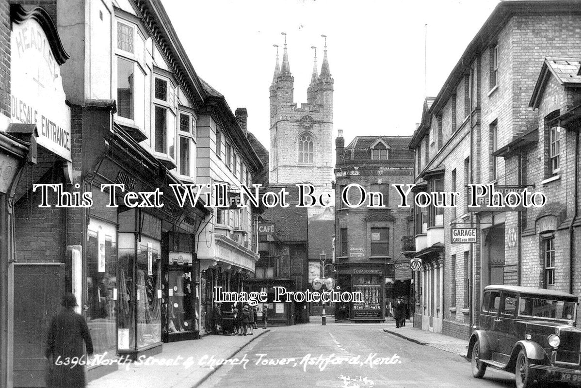 KE 5323 - North Street & Church Tower, Ashford, Kent