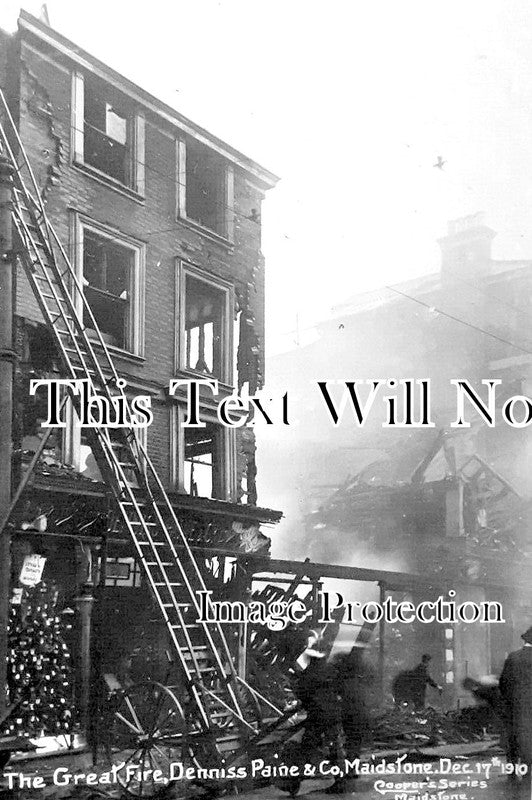 KE 5324 - The Great Fire, Denniss Paine & Co, Maidstone, Kent 1910