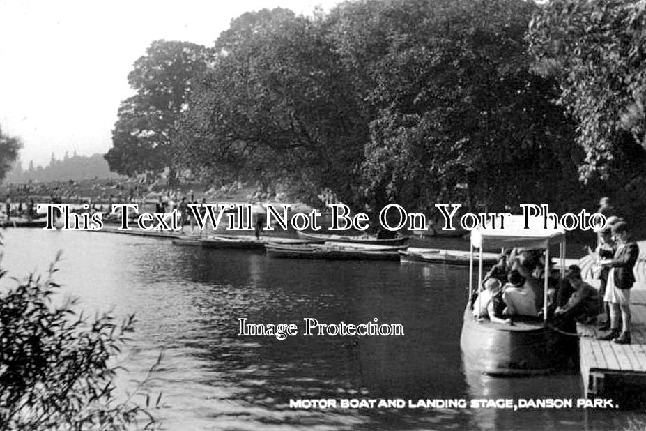 KE 5390 - Motor Boat & Landing Stage, Danson Park, Kent