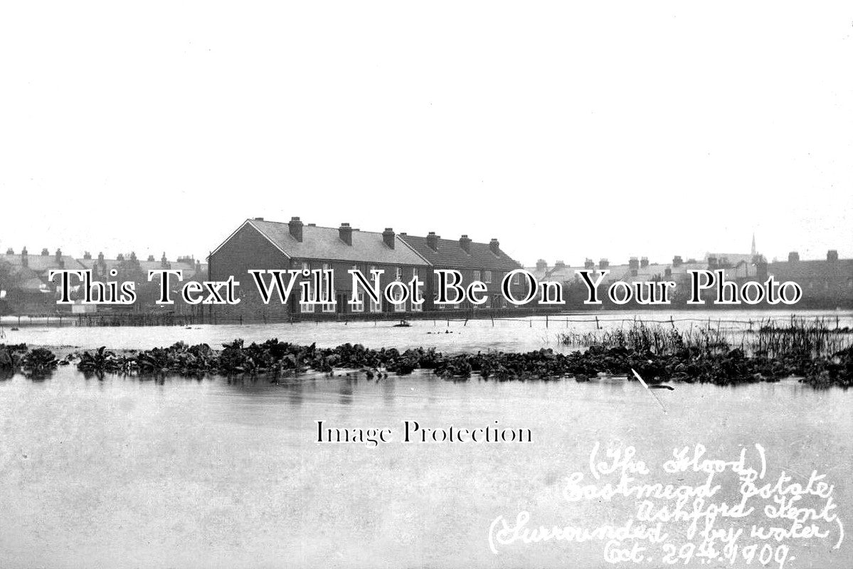 KE 5398 - Eastmead Estate Flood, Ashford, Kent 1909