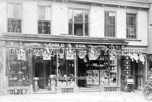 KE 5535 - Child & Son Furnishers Shop, Faversham, Kent c1905