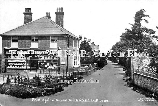 KE 5543 - Post Office & Sandwich Road, Eythorne, Kent c1915