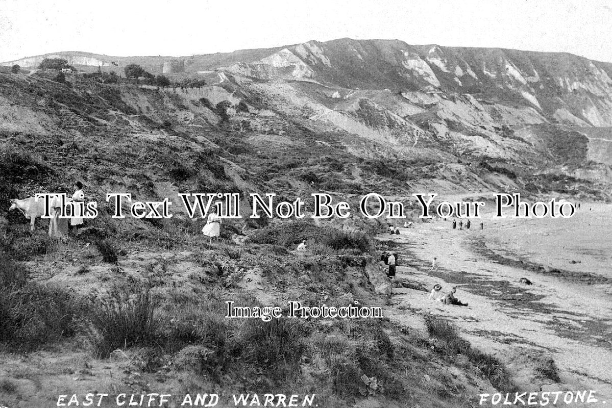 KE 5634 - East Cliff & Warren, Folkestone, Kent c1923