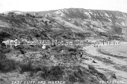 KE 5634 - East Cliff & Warren, Folkestone, Kent c1923