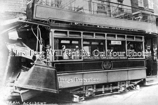 KE 5647 - Tram Car Accident, Broadstairs & Ramsgate Harbour, Kent