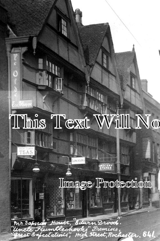 KE 5707 - Mr Sapseas House, Edwin Drood, High Street, Rochester, Kent c1915