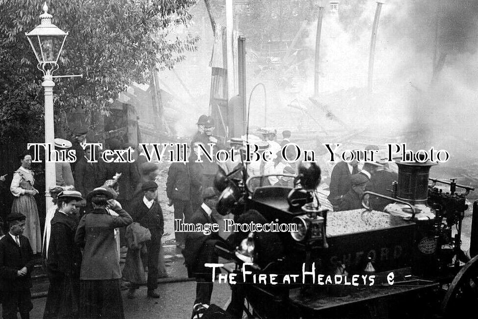 KE 5958 - The Fire At Headleys Printing Works, Ashford, Kent 1906