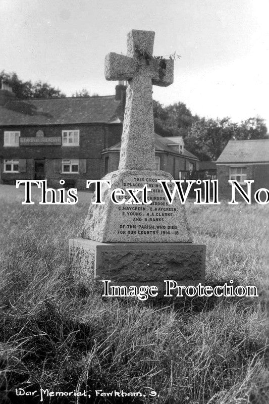 KE 6006 - Fawkham War Memorial, Kent WW1