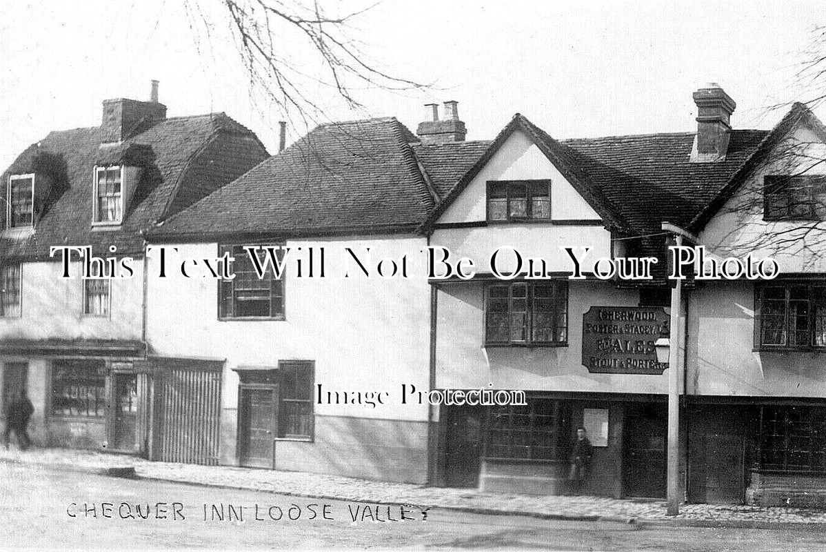 KE 6017 - The Chequer Inn Pub, Loose Hill, Maidstone, Kent c1915