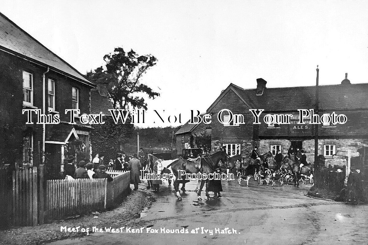 KE 6033 - West Kent Fox Hounds At Ivy Hatch, The Plough Inn Pub