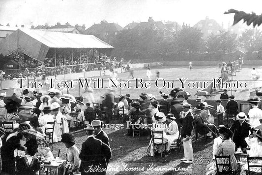 KE 6042 - Tennis Tournament, Folkestone, Kent c1910