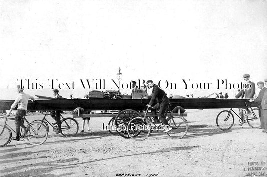 KE 6093 - Cyclists With Boat, Herne Bay, Kent c1904