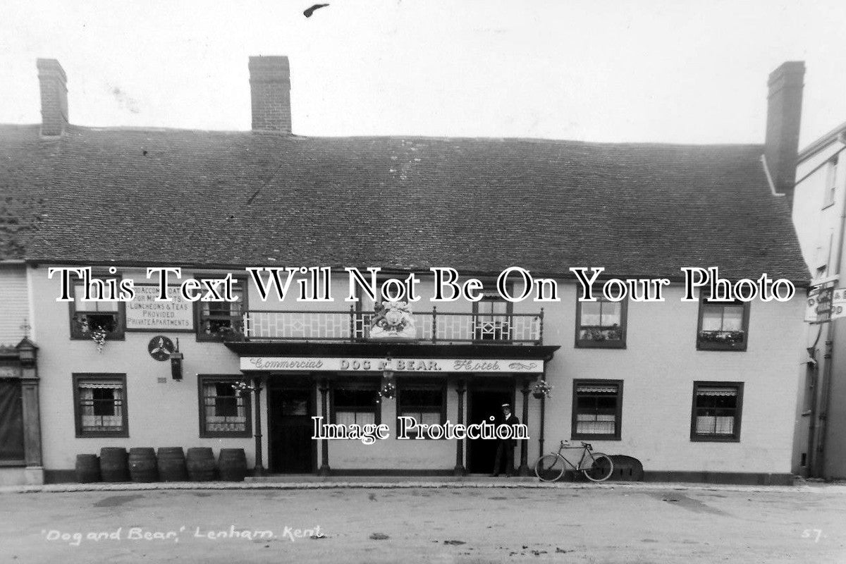 KE 694 - Dog & Bear Pub, Lenham, Kent c1914