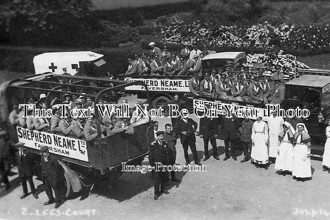 KE 813 - Lees Court, Shepherd Neame Brewery Outing For WW1 Wounded Troops, Kent 1917