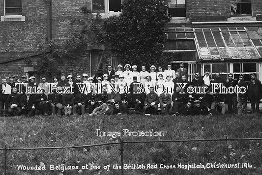 KE 89 - WW1 Chislehurst VAD Hospital, Wounded Belgians, Kent