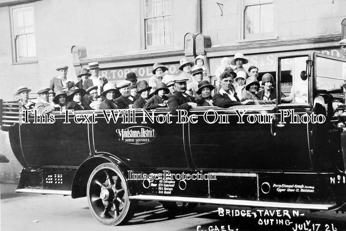 KE 908 - Bridge Tavern Outing, Charabanc, Hoo, Kent