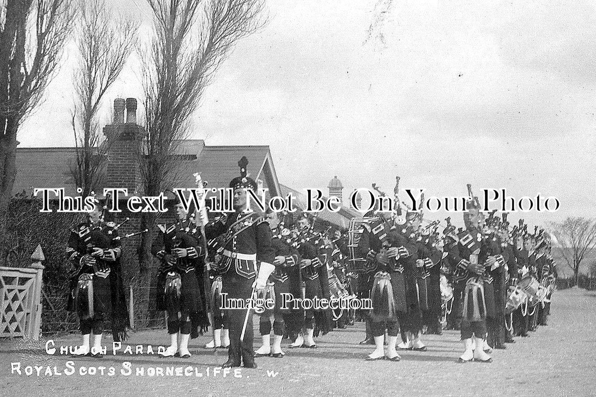 KE 923 - Royal Scots Band, Shornecliffe Camp, Kent c1906