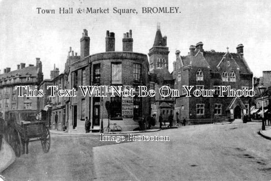 KE 937 - Town Hall & Market Place, Bromley, Kent c1906