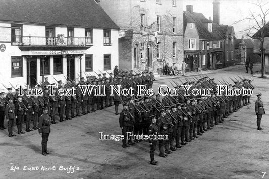 KE 942 - WW1 Army, East Kent Buffs Regiment At Lenham,  Kent