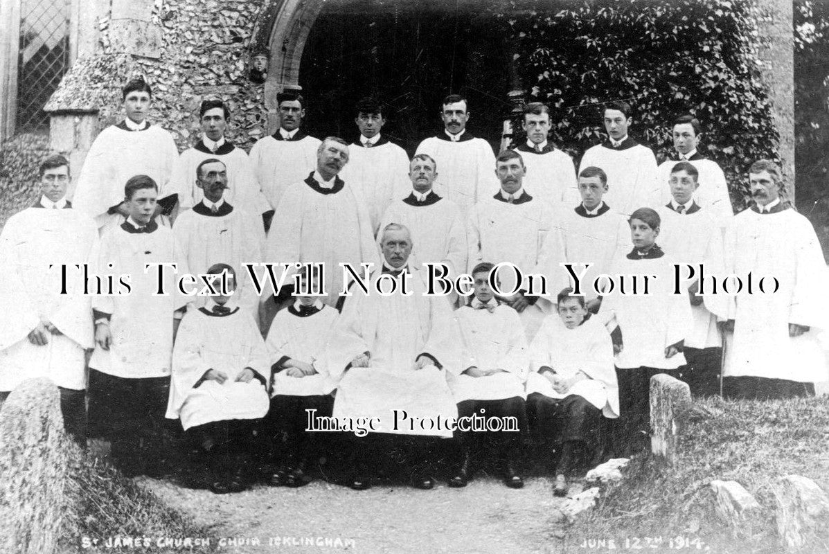 KE 978 - St James Church Choir, Icklingham, Kent c1914