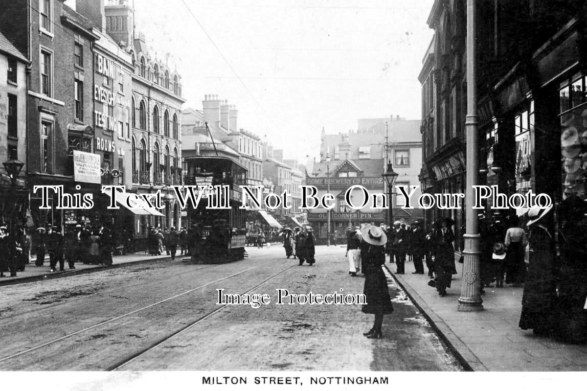 KE 989 - Milton Street, Nottingham c1913