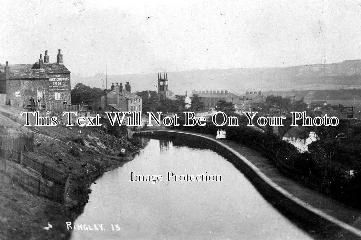 LA 1000 - The Three Crowns Inn, Canal, Ringley, Manchester, Lancashire c1912