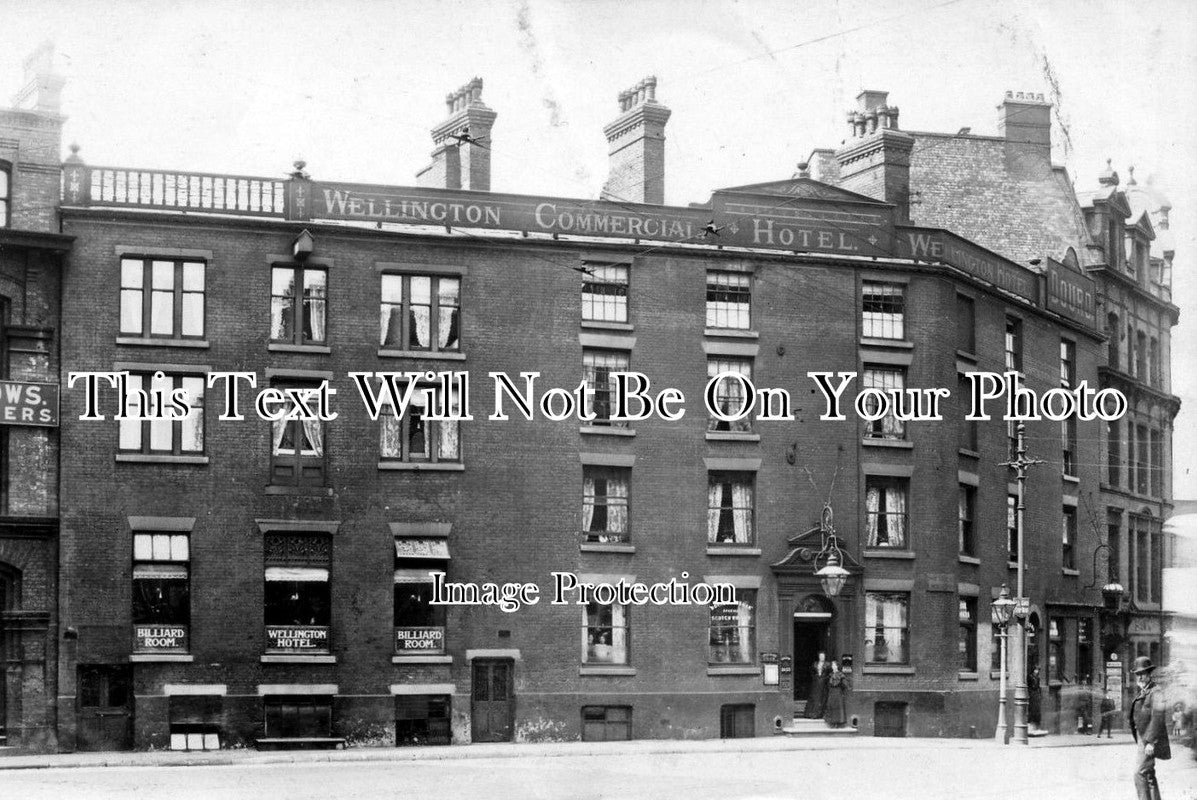 LA 1012 - Wellington Hotel, Nicholas Croft, Manchester, Lancashire c1910