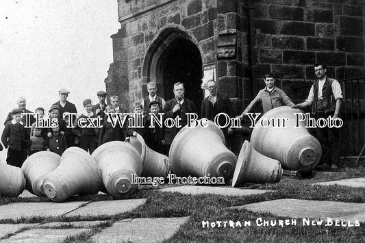 LA 1028 - New Church Bells, Mottram, Lancashire c1910