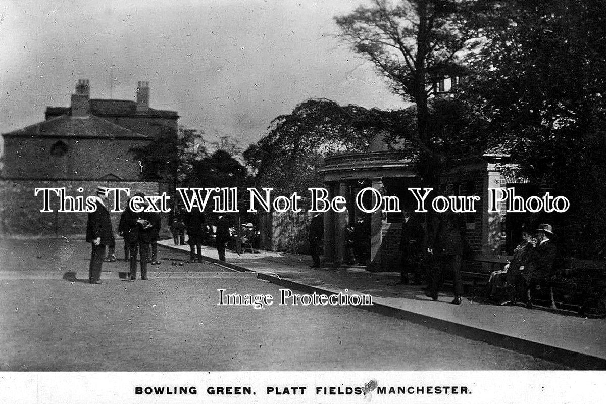 LA 1033 - Bowling Green, Platt Fields, Manchester, Lancashire c1910