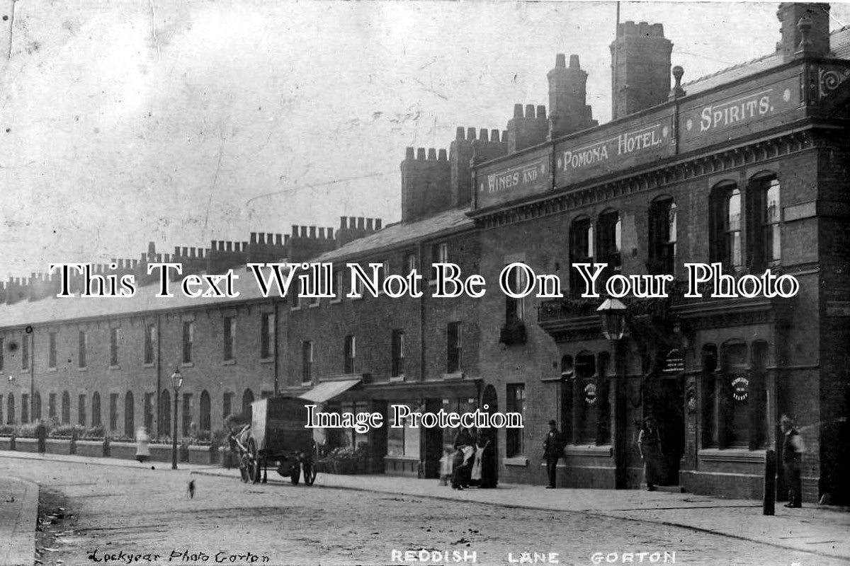 LA 1045 - Pomona Hotel, Reddish Lane, Gorton, Lancashire c1905