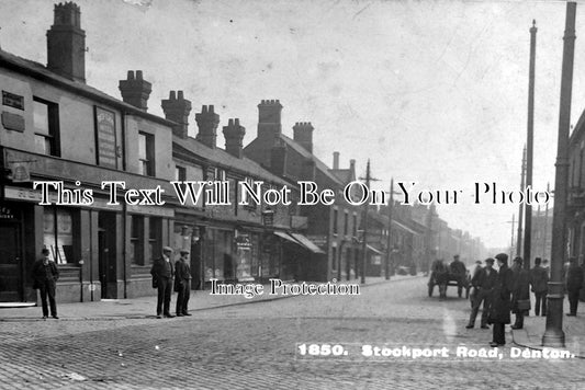 LA 1055 - The Red Lion Hotel, Stockport Road, Denton, Manchester, Lancashire c1912