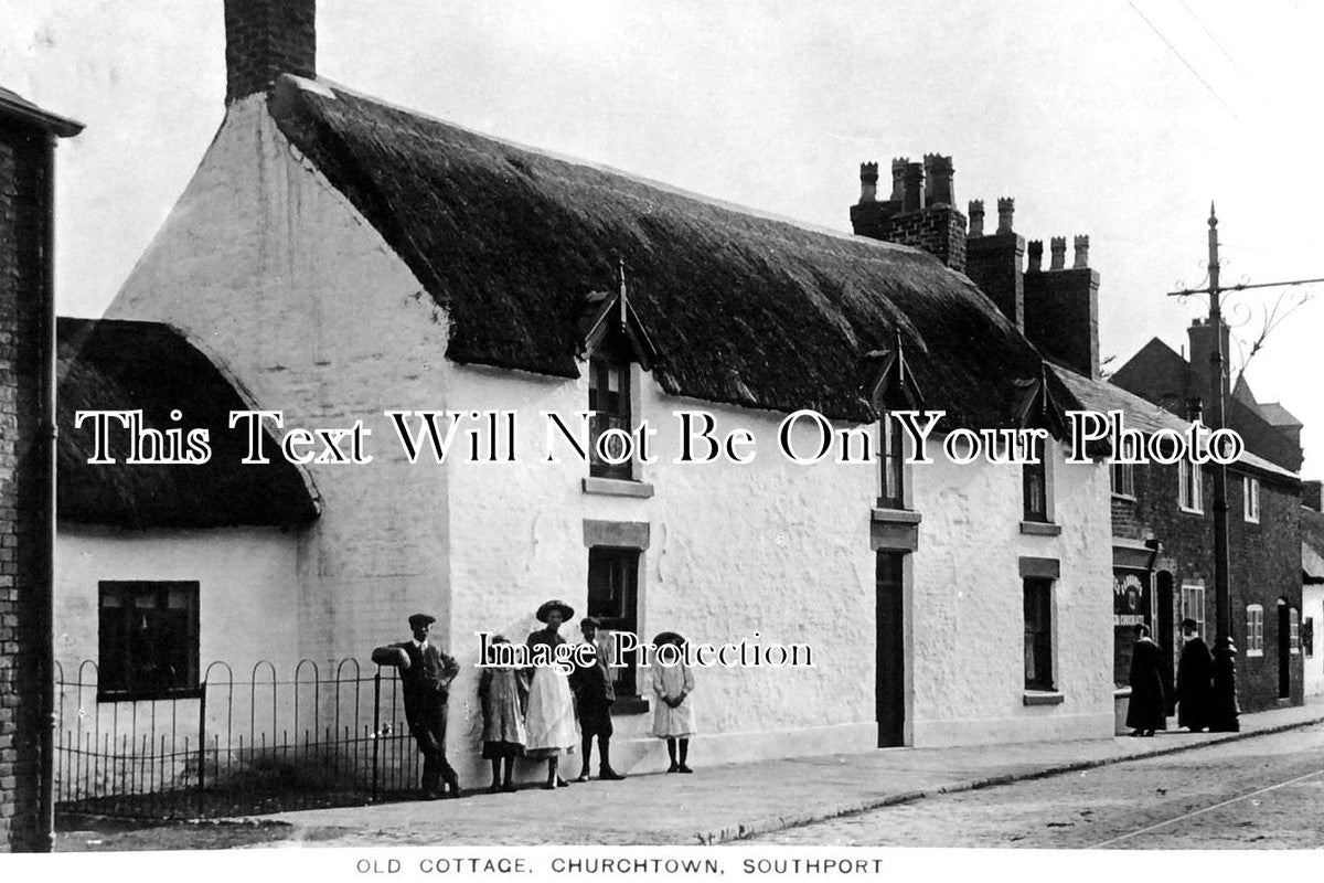LA 1067 - Old Cottage, Churchtown, Southport, Lancashire c1911