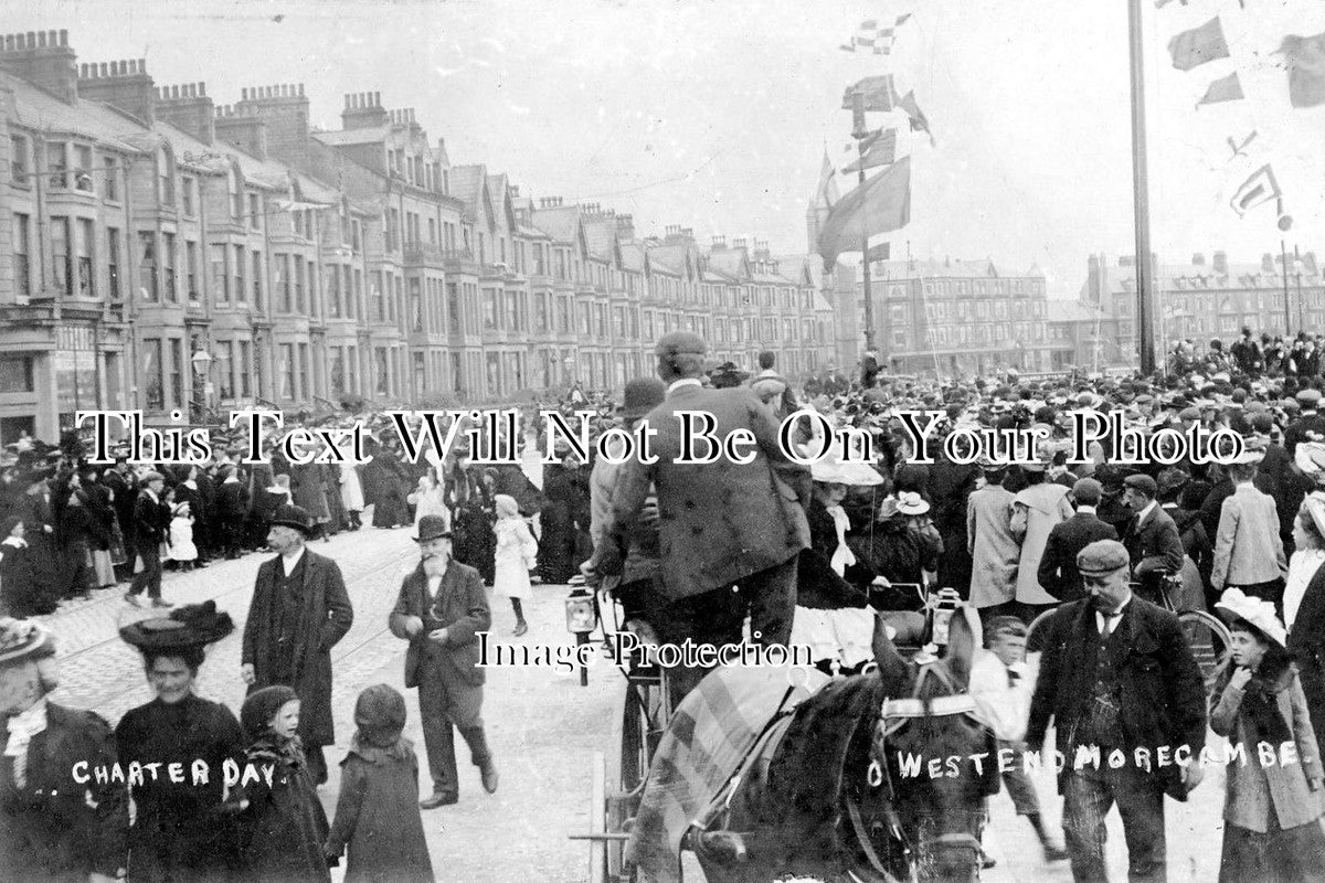 LA 1076 - Morcambe Charter Day, West End, Morcambe, Lancashire c1904