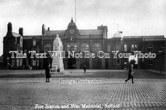 LA 1085 - Fire Station & War Memorial, Salford, Manchester, Lancashire