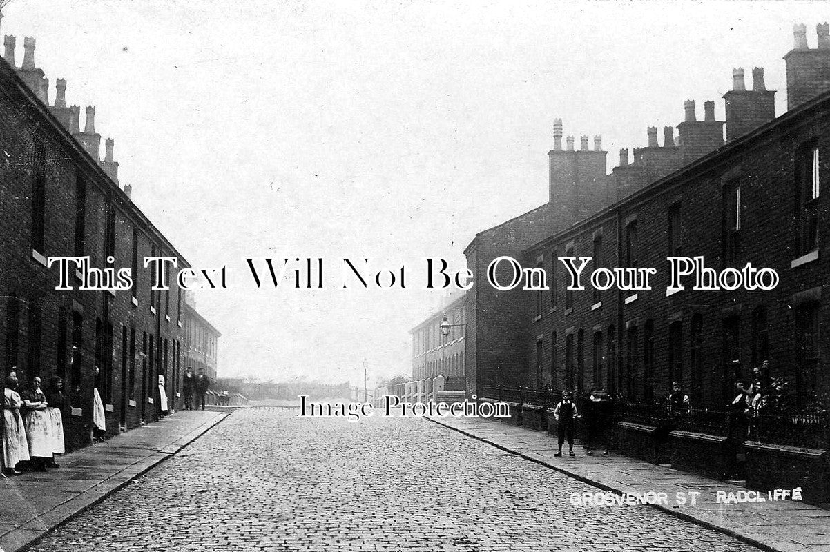 LA 1101 - Grosvenor Street, Radcliffe, Manchester, Lancashire c1905