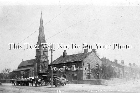 LA 1114 - Royal Oak Inn & St Johns Church, Failsworth, Lancashire c1911