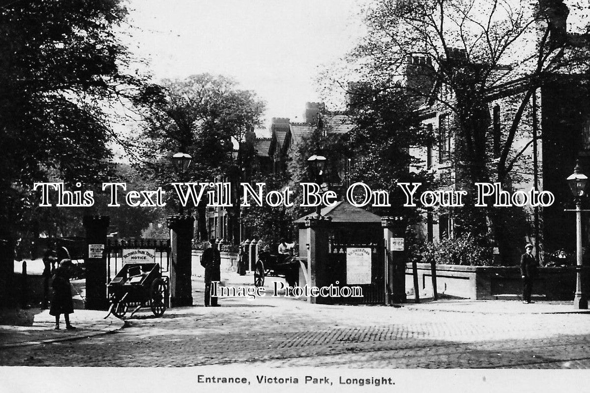 LA 1203 - Victoria Park Entrance, Longsight, Manchester, Lancashire c1908