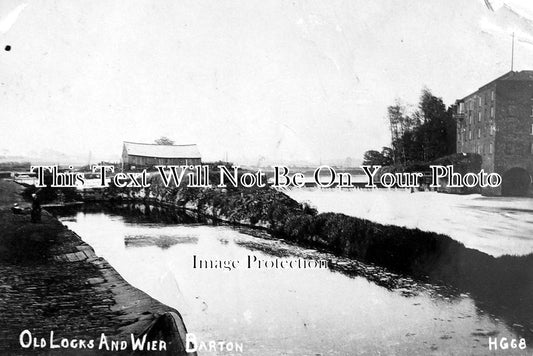 LA 1271 - The Old Locks & Wier, Barton, Manchester, Lancashire c1908